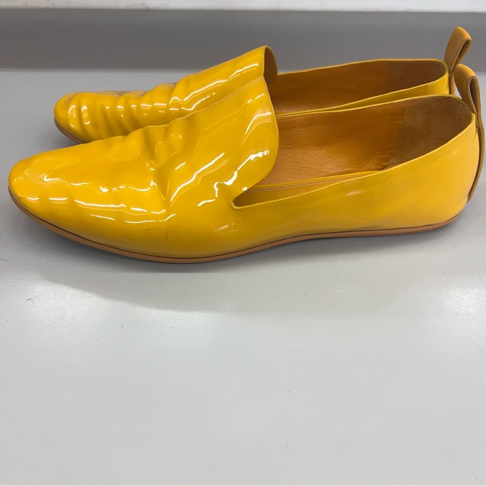 MERCEDES CASTILLO Tiziana Flats Patent Leather Size 9 Made In Brazil Size 39